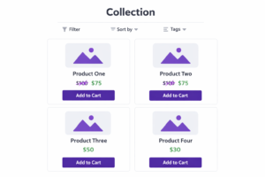 Shopify collection page showing inconsistent compare at price display