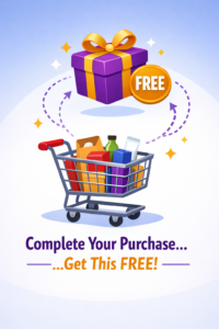 Free gift with purchase concept visualization