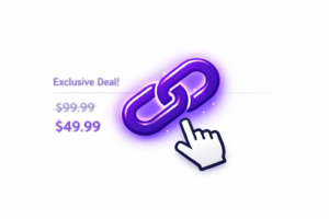 Shopify private promotions icon showing a hidden link unlocking an exclusive discounted price
