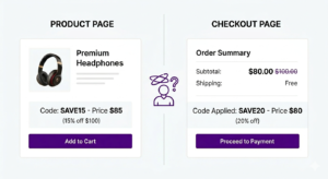 Shopify discount showing wrong price between product page and checkout example with SAVE15 and SAVE20 codes
