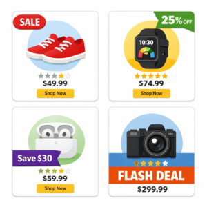 Multiple discount badge style examples